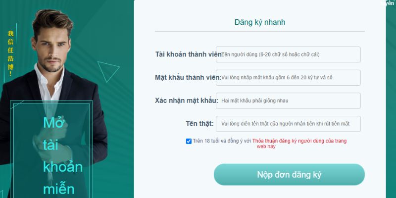 Quy trình đăng ký mới tại trang chủ nhà cái